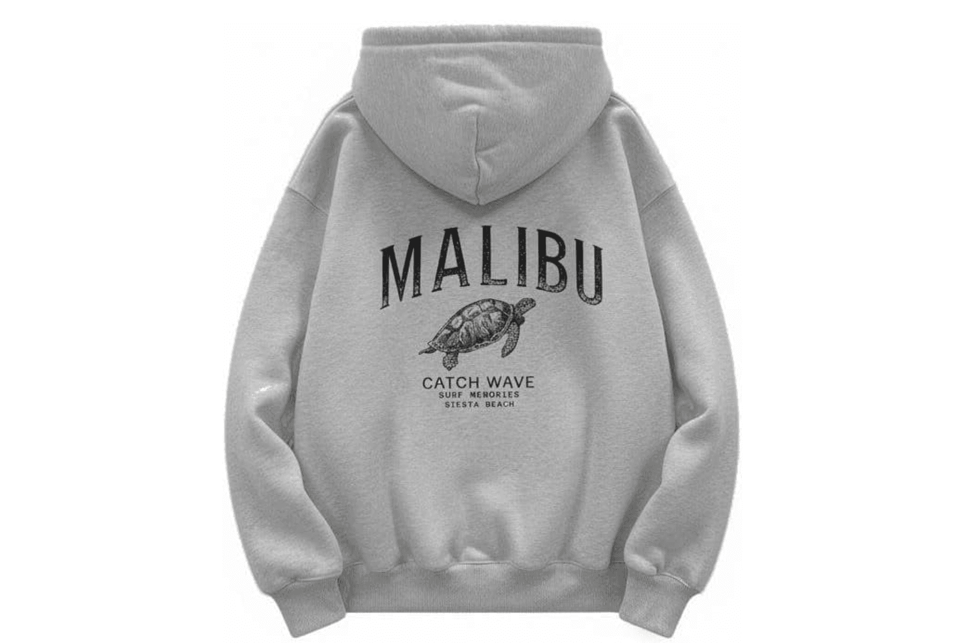 Women’s Winter Cotton Hoodie – Thermal Lined, Printed Logo, Drop Shoulder – Grey